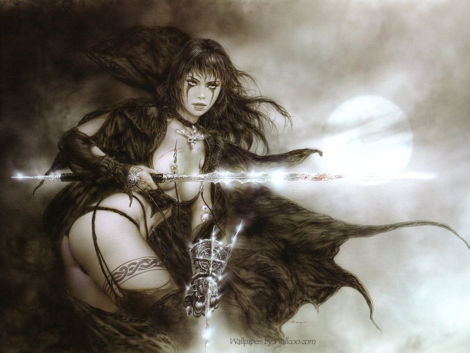 Luis Royo 暗黑奇幻赫卡忒女战士插画