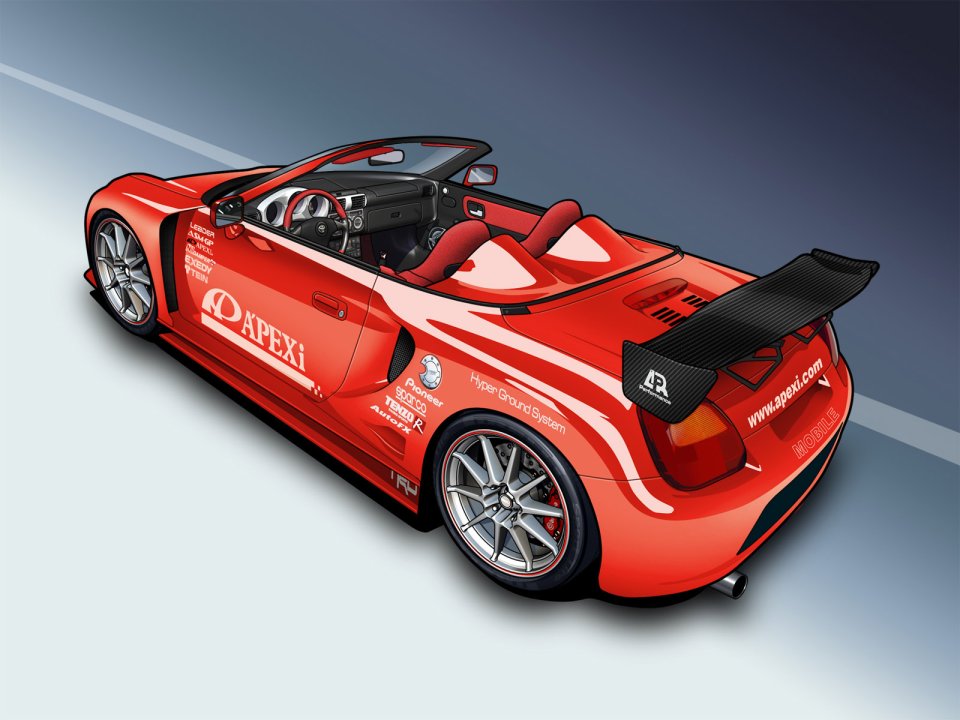 Toyota MRS Modified Vector Art