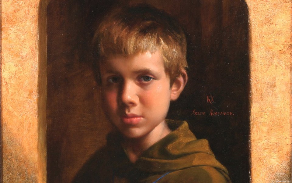 Arsen Kurbanov His Friend Portrait Detail Oil Painting