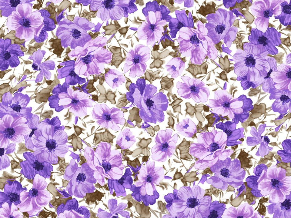 Romantic Purple Floral Art Pattern