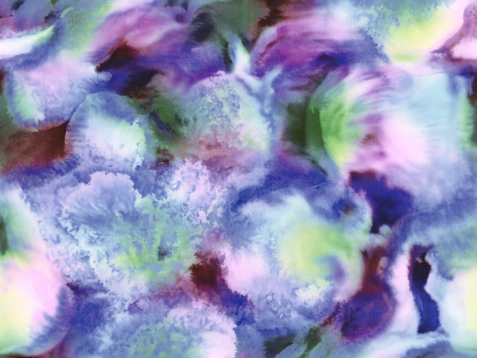 梦幻紫色水彩花卉抽象艺术