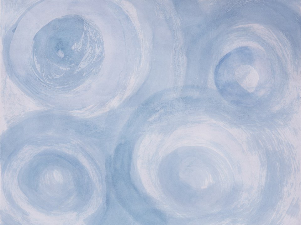 Light Blue Circular Hand Painted Brush Abstract Wallpaper BS08018