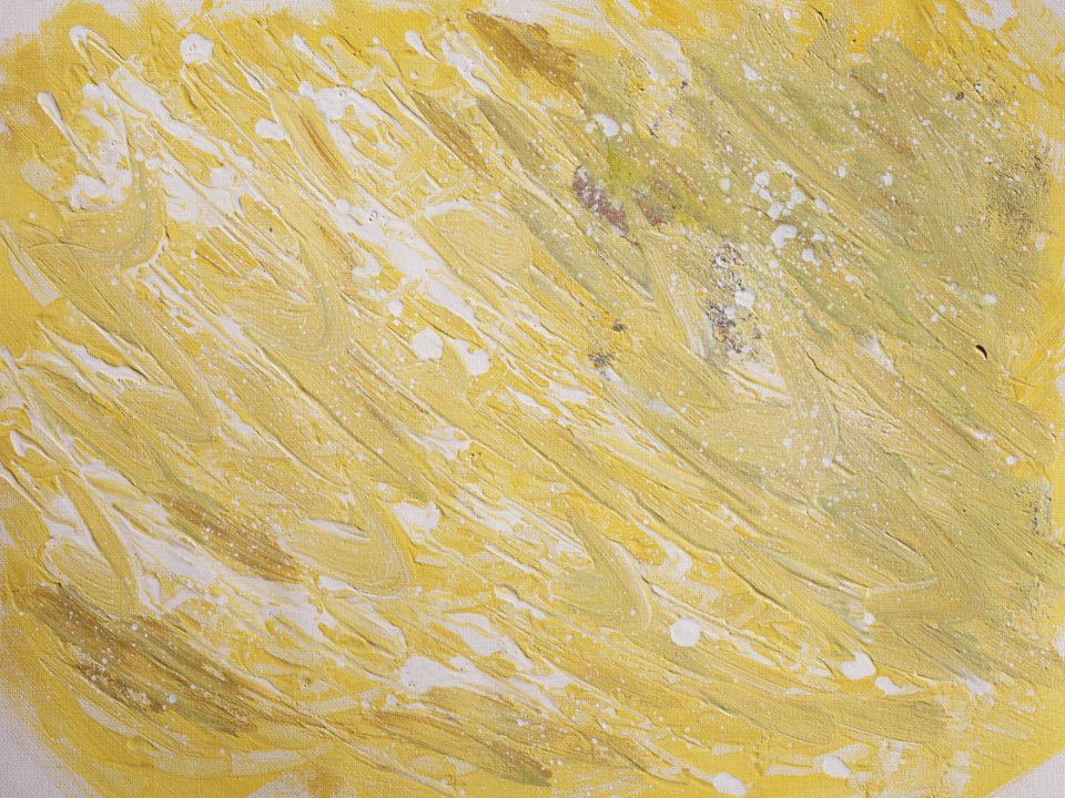 Yellow Thick Brush Stroke Abstract Art Wallpaper Bs08029
