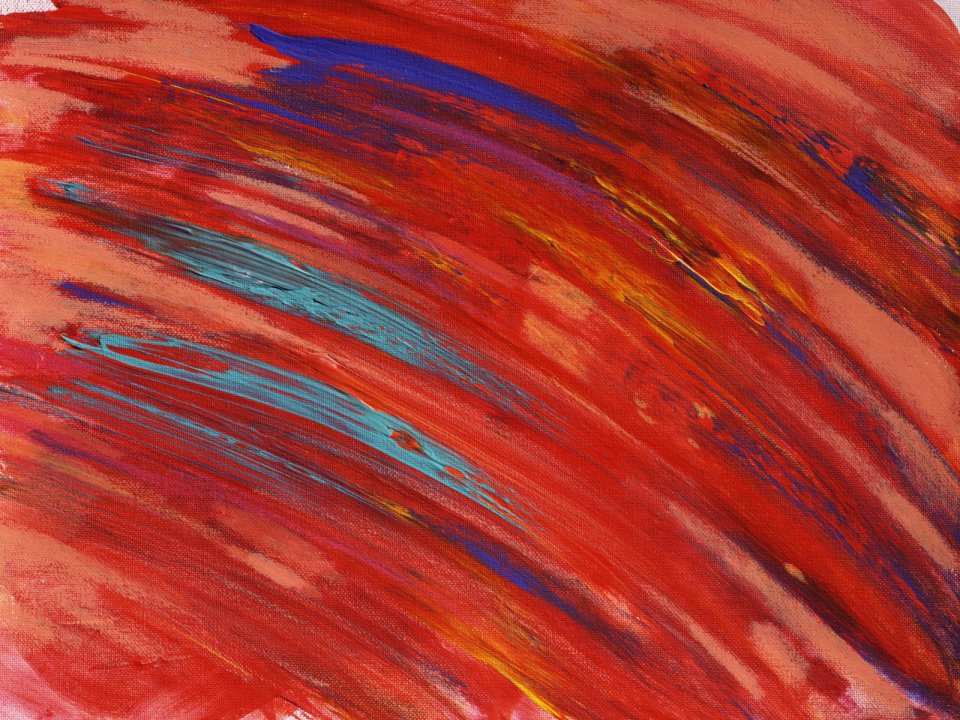 BS08039 Brush Works Series Red Tone Abstract Oil Painting Wallpaper