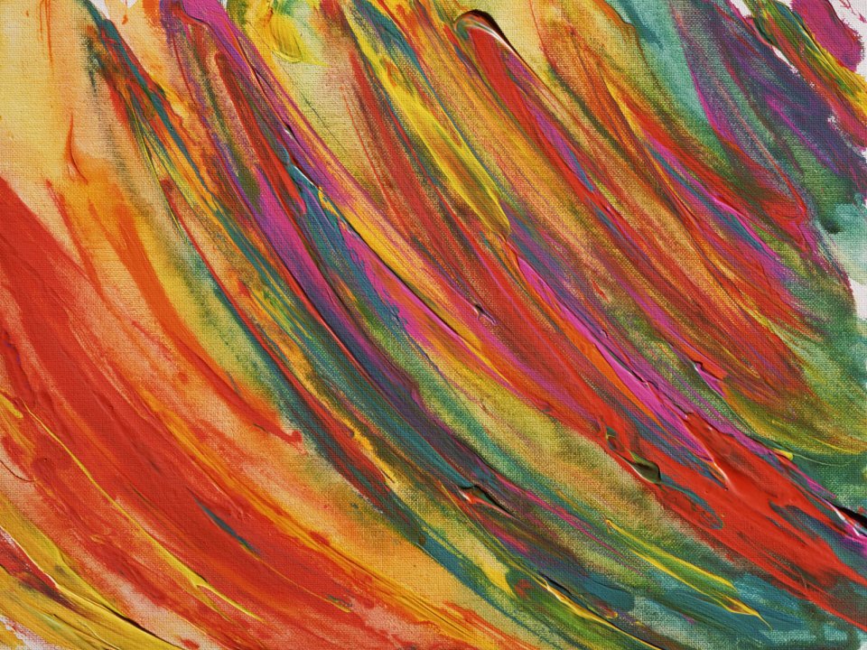 Colorful Diagonal Thick Brush Abstract Oil Painting Wallpaper