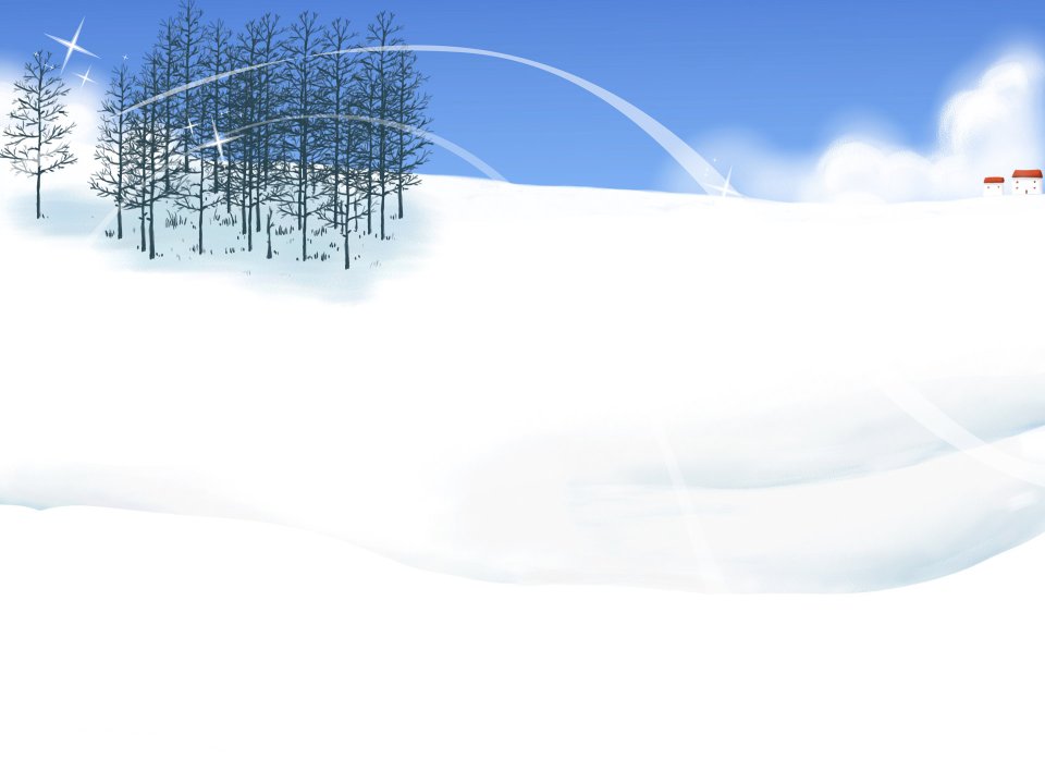 冬季雪景清新治愈插画