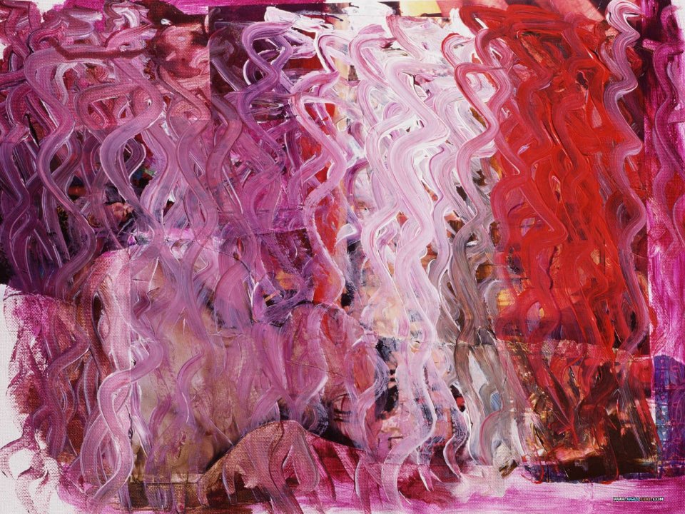 Pink Purple Red Wave Brush Stroke Abstract Canvas Texture Wallpaper
