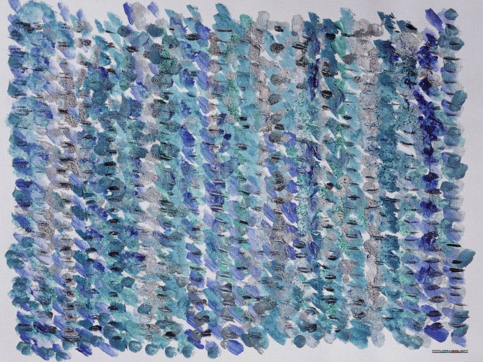 Blue Toned Abstract Brush Oil Painting Texture Background
