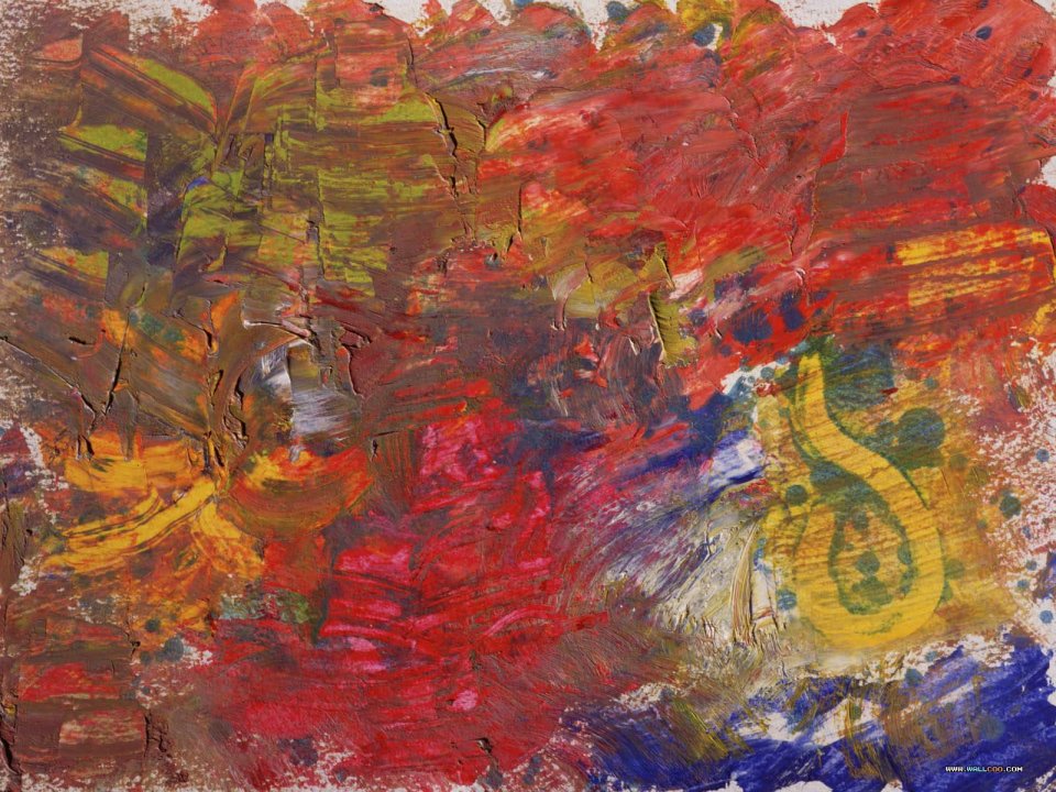 Warm Thick Paint Abstract Oil Painting Texture Wallpaper