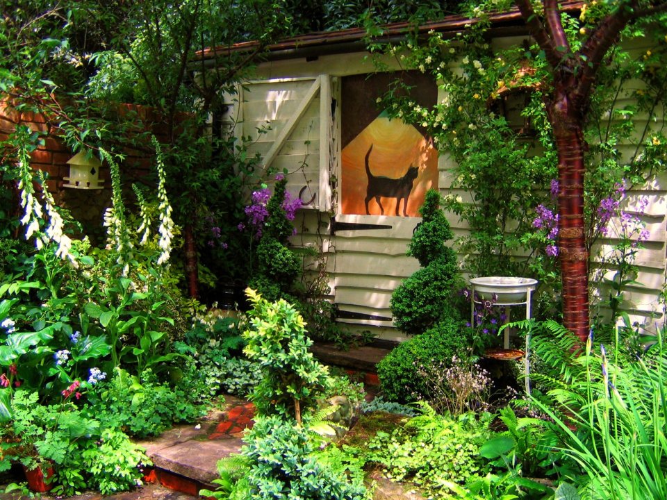 2005年切尔西花展 英式自然风花园小屋景观