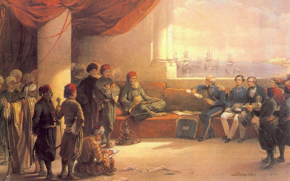 David Roberts 1839 Consul Pasha Classical Watercolor