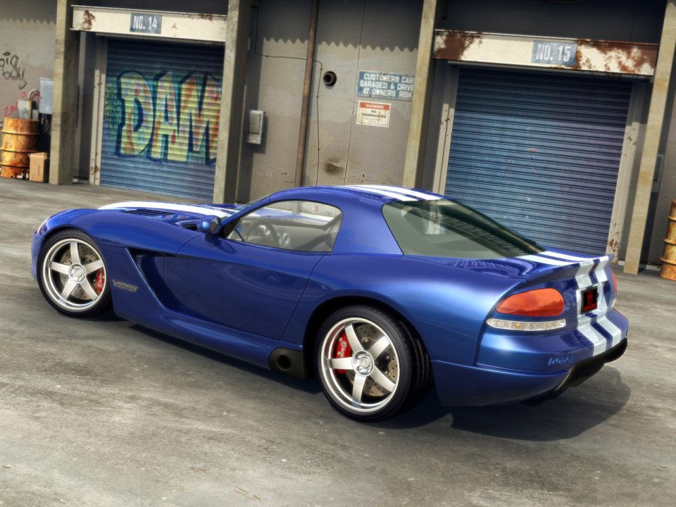 Dodge Viper SRT 10 Blue Sports Car