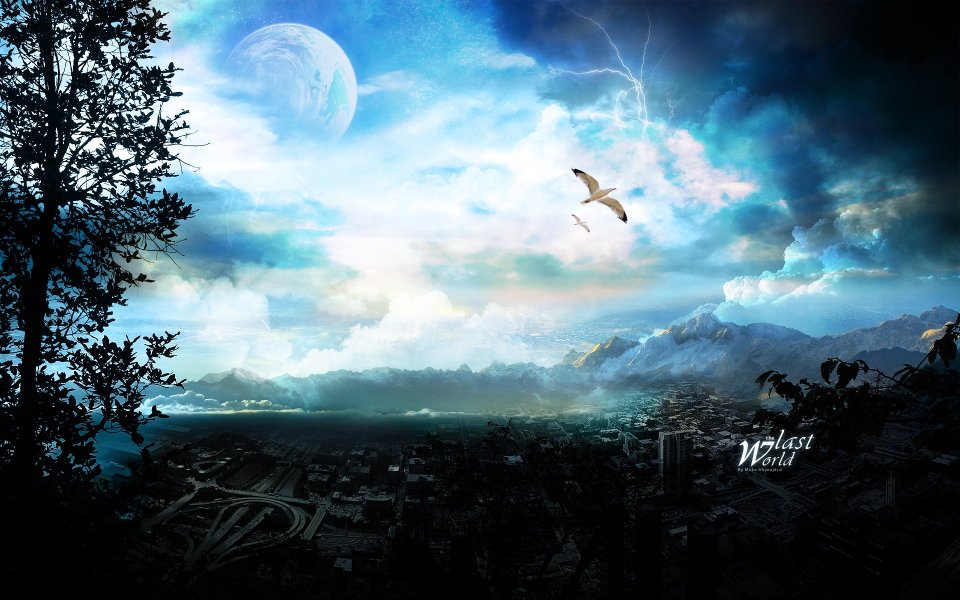 The Last World 异星月球下的末日奇幻风景