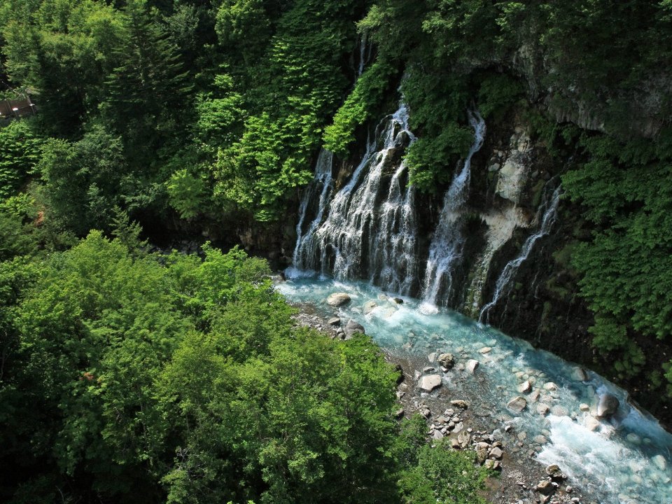 Hokkaido Summer Shirahige Waterfall Natural Scenery