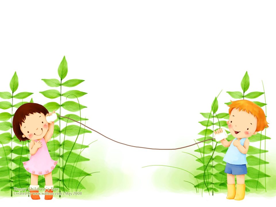 Children Day Illustration Little Kids Playing Cup Telephone