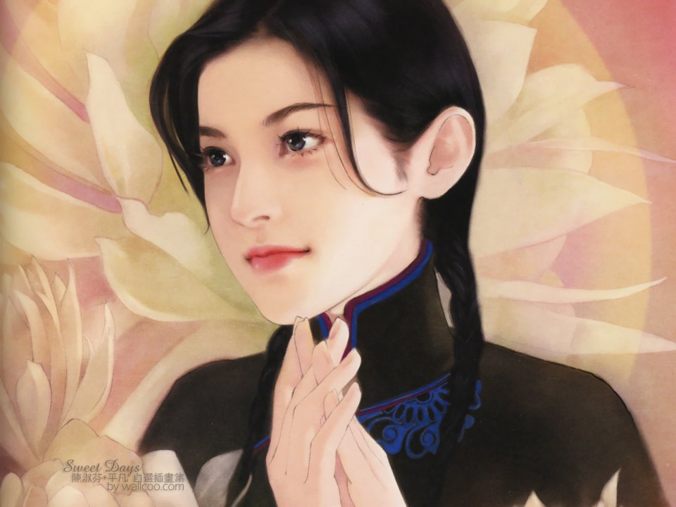 Chen Shufen Vintage Republican Cheongsam Lady Watercolor Illustration