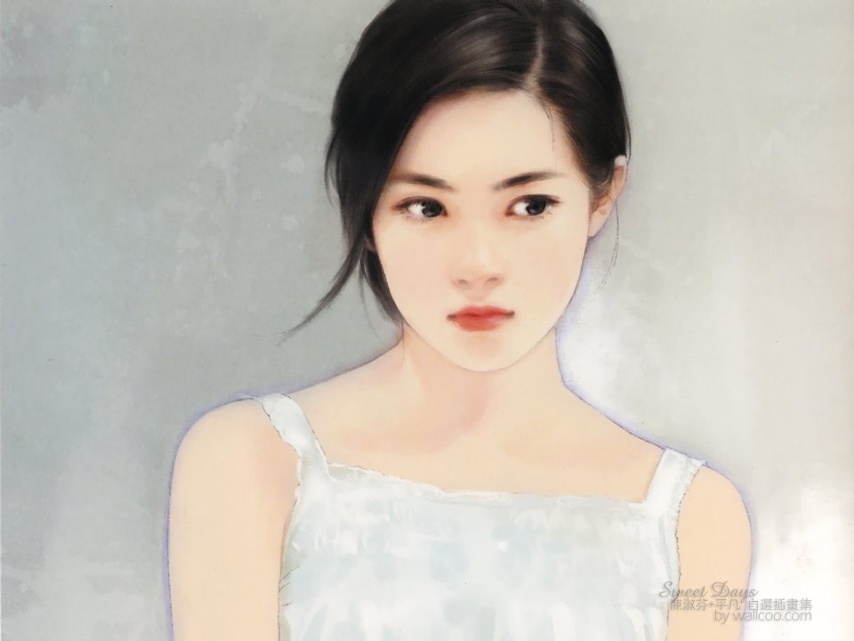 陈淑芬 Sweet Days甜蜜时光系列 东方女性淡彩人像插画