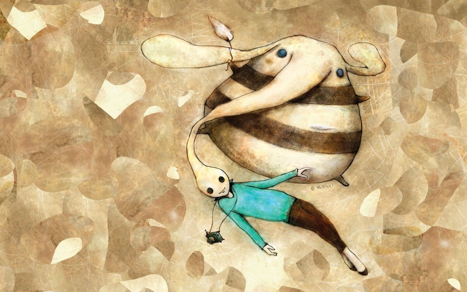 台湾新锐艺术家阿咧先生插画壁纸：Imagination 想像力