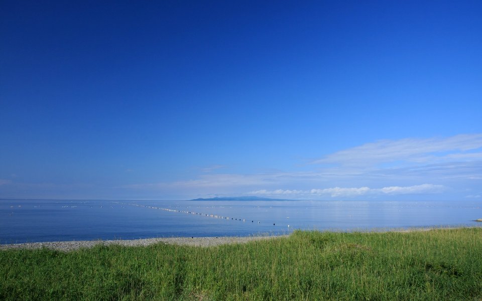 Japan Hokkaido Sunny Summer Coastal Sea Landscape