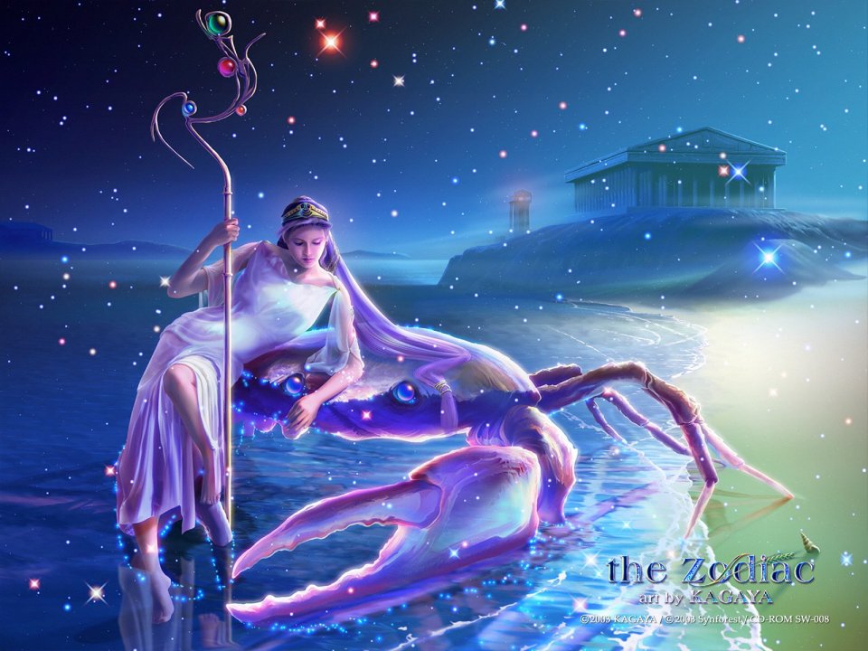 加贺谷穰 十二星座巨蟹座奇幻插画