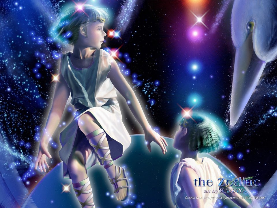 Kagaya Gemini Zodiac Fantasy Star Sky Illustration
