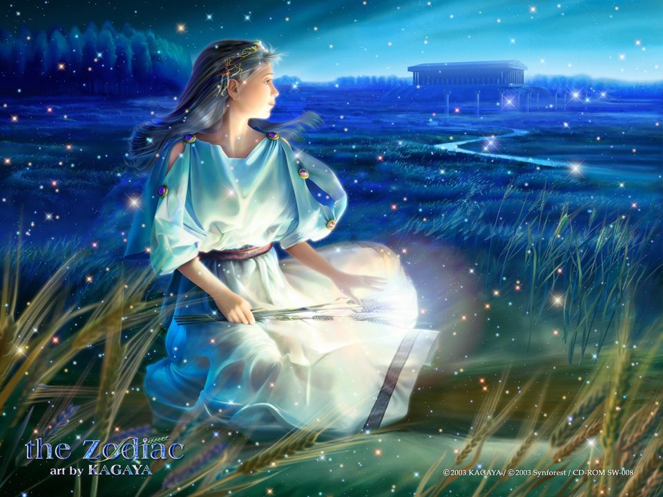 Kagaya Zodiac Virgo Fantasy Star Illustration