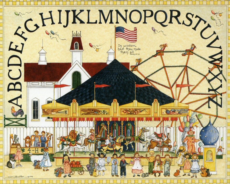 Ellen Stouffer American Rural Fair Alphabet Illustration