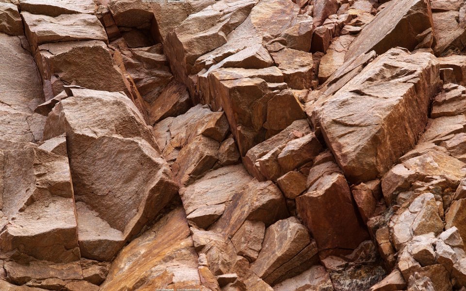 Red Brown Weathered Rock Wall Closeup Geological Landscape