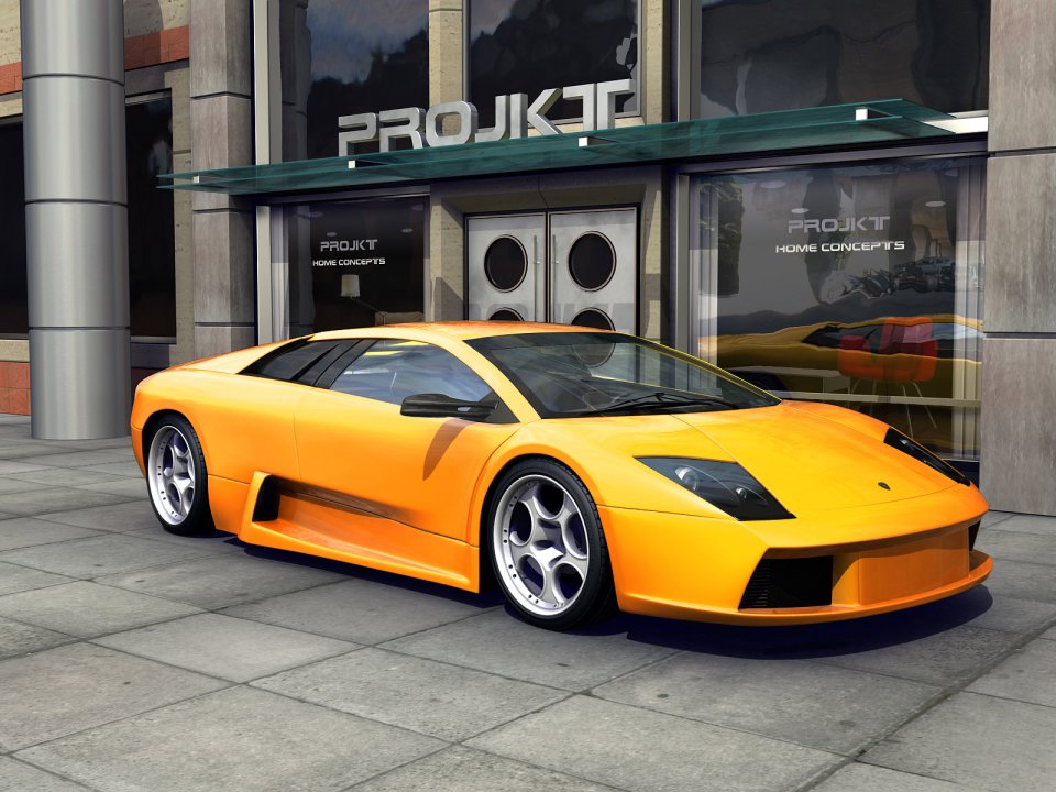 Lamborghini Murcielago Orange Sports Car