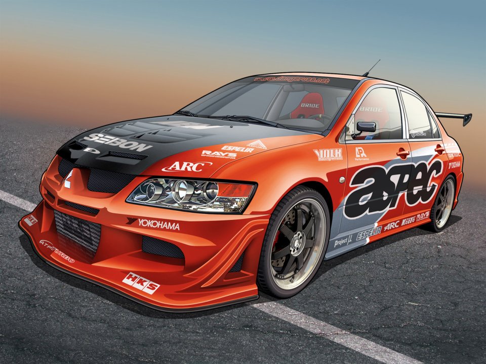 Mitsubishi Lancer Evolution Modified Racing Car