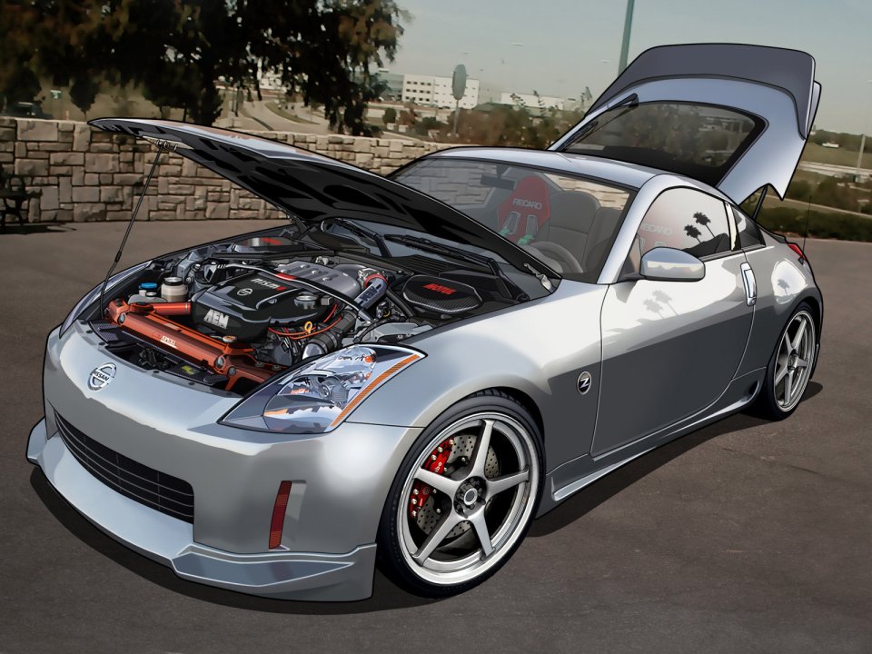 Nissan 350Z Modified Anime Style