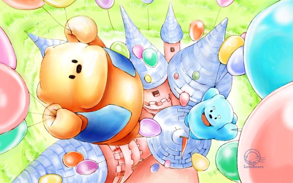 台湾创意公司观心影像卡通插画壁纸：布布熊