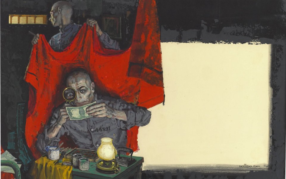 The Counterfeiters 伪钞制造者主题复古艺术插画