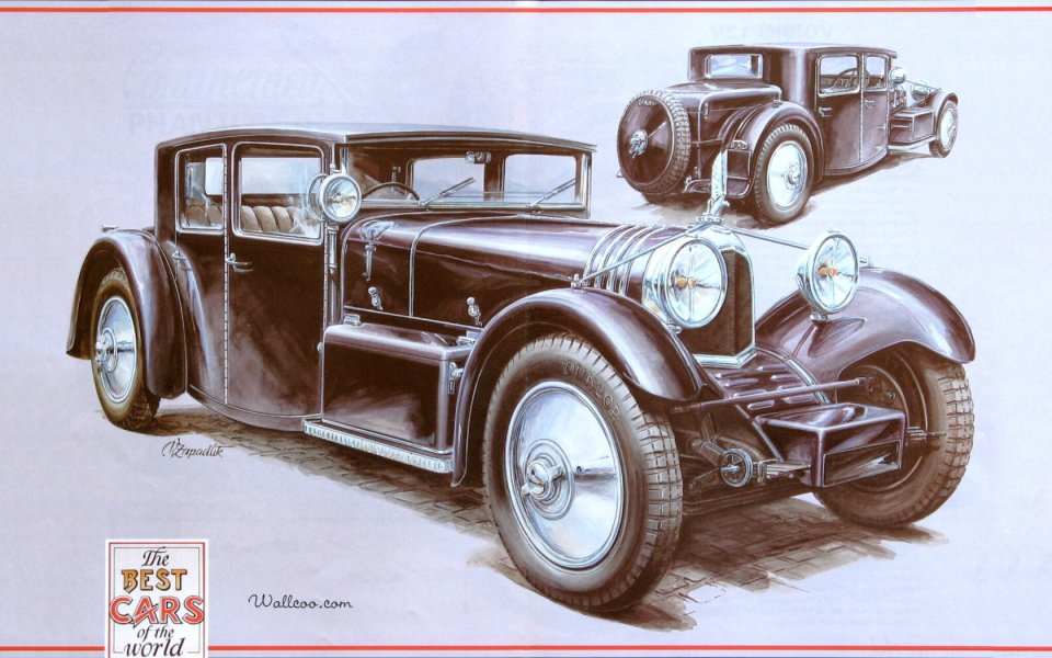 Vaclav Zapadlik Vintage Bugatti Classic Car Illustration