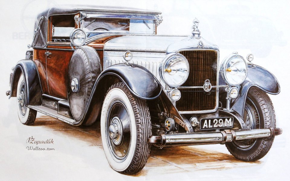 Vaclav Zapadlik 手绘经典复古豪华老爷车艺术插画