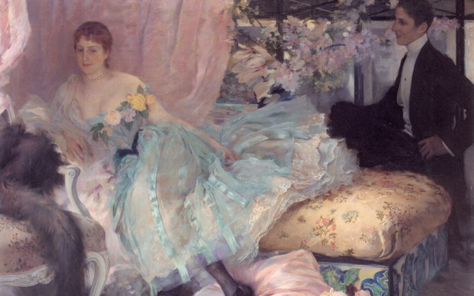 Henri Lucien Doucet The Eager Suitor Oil Painting