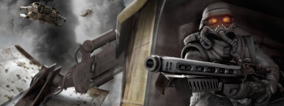 废土科幻战场 持枪械的防毒面具武装士兵游戏原画
