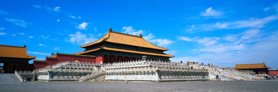 北京故宫紫禁城太和殿全景风光
