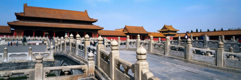 北京故宫紫禁城明清皇家宫殿建筑群风光