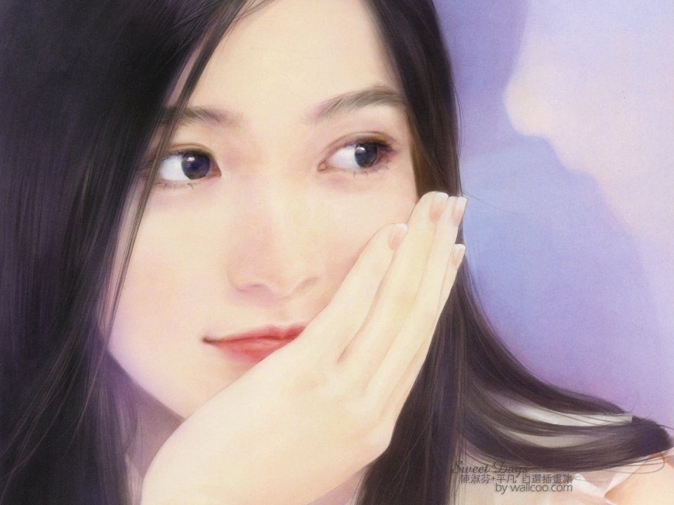 陈淑芬Sweet Days系列 温柔少女肖像插画