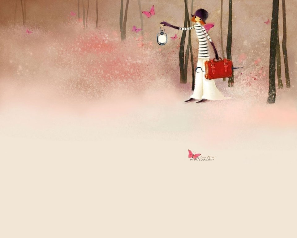 Mizzi Dreamy Forest Girl Illustration