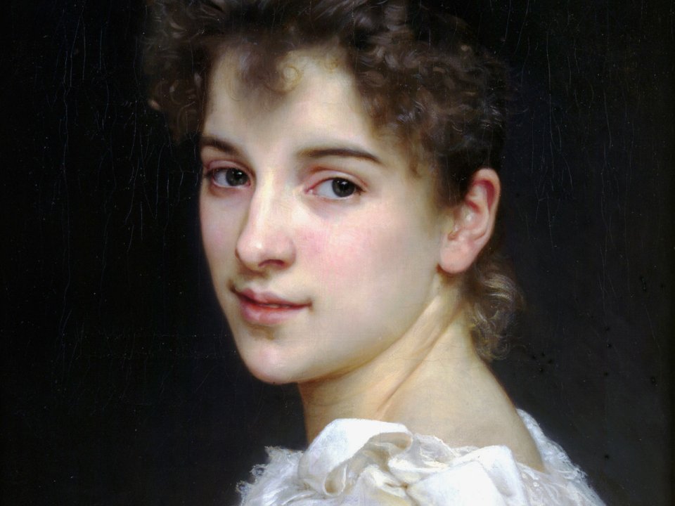 William Bouguereau 1890 Gabrielle Cot Portrait Oil Painting