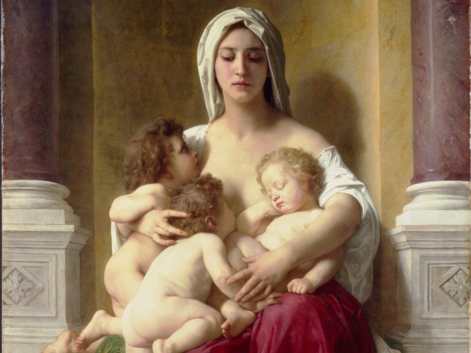 William Bouguereau Neoclassical Oil Painting La Charite