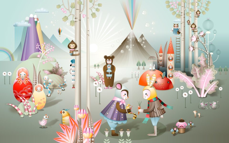 Dreamy Forest Fairytale Illustration