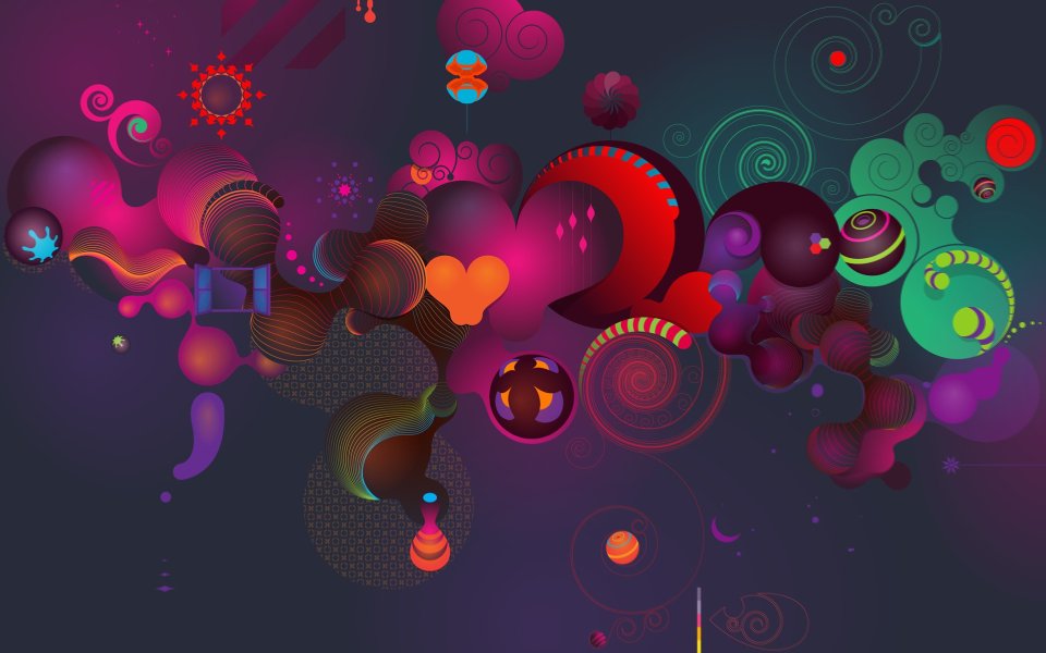 Abstract Geometric Colorful Vortex Digital Art