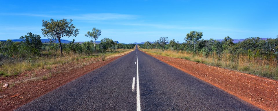 Australian Outback Savanna Highway Panoramic Scenery