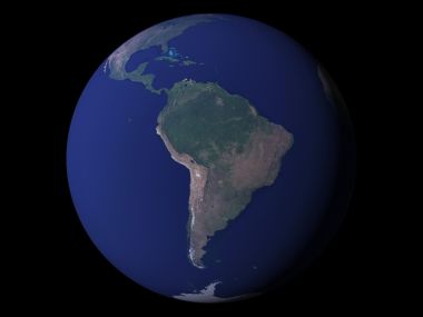 NASA蓝色大理石系列 南美洲视角地球全景卫星影像