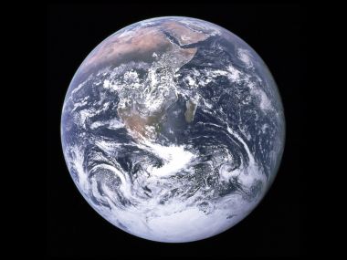 阿波罗17号拍摄蓝色弹珠地球全景太空摄影