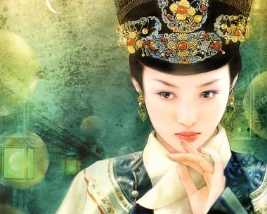 德珍作品 清代清宫古典美人唯美古风手绘插画