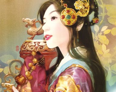De Zhen Classical Chinese Beauty Hanfu Portrait Illustration